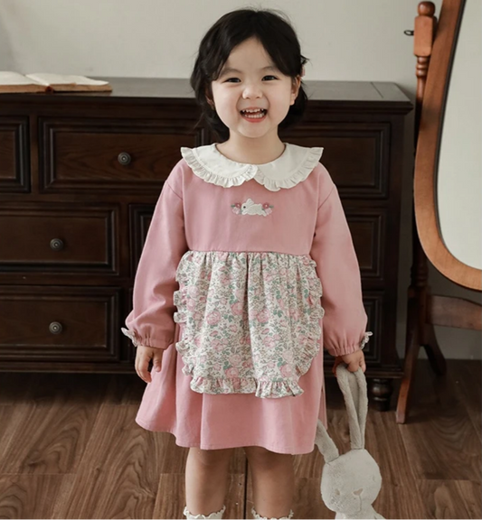 The Rosy Meadow Apron Dress