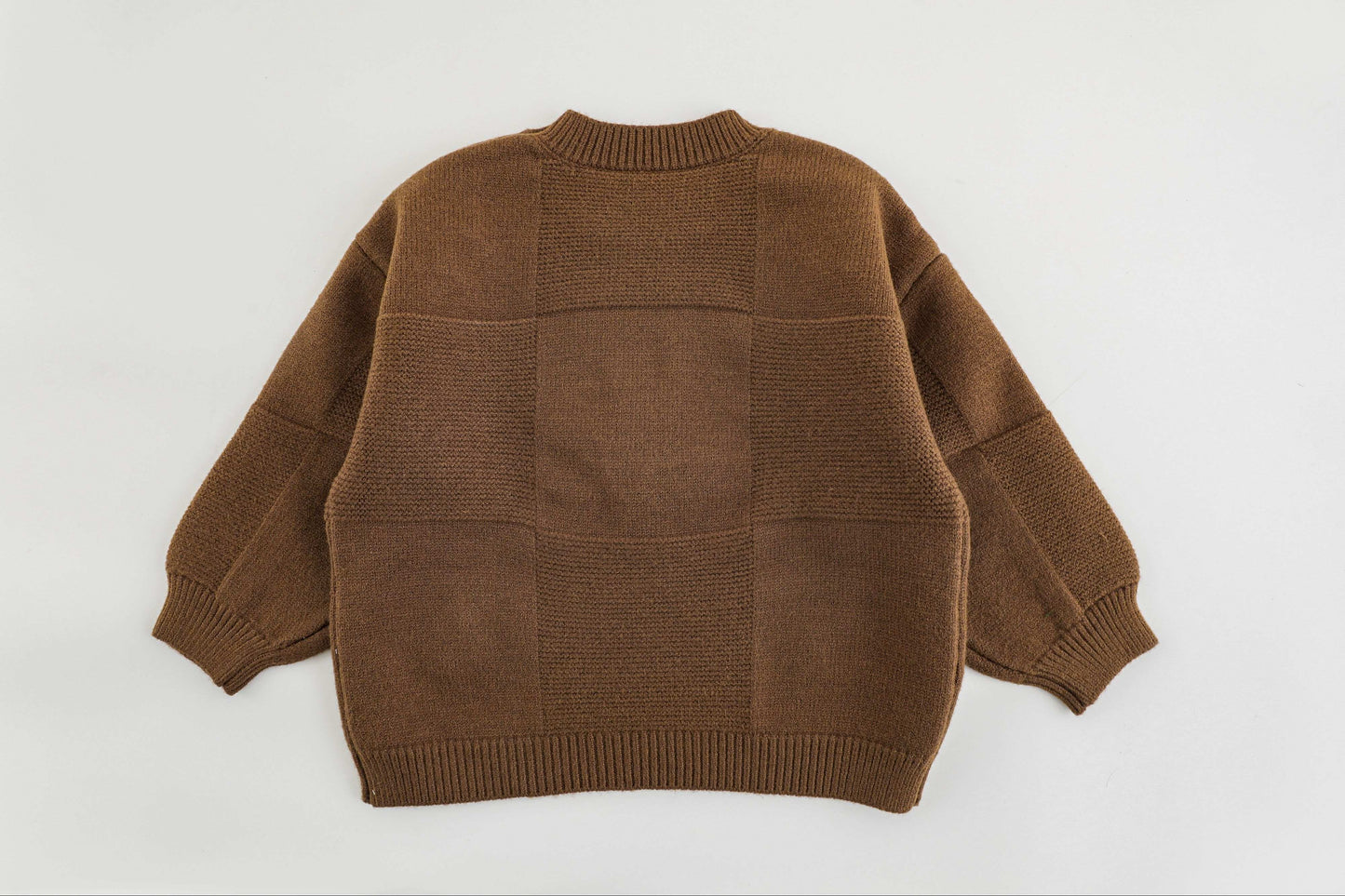 Adorable Bunny Embroidered Knit Sweater – Beige & Brown