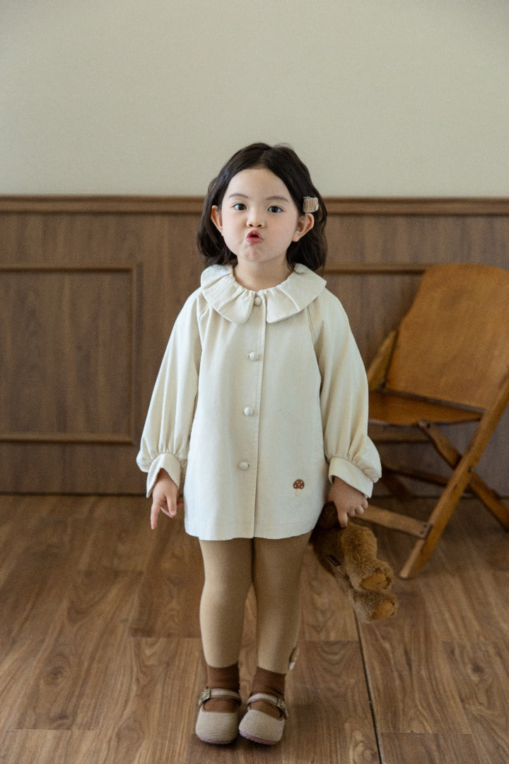 Lightweight 100% Cotton Peter Pan Collar Jacket – Available in Cream & Brown