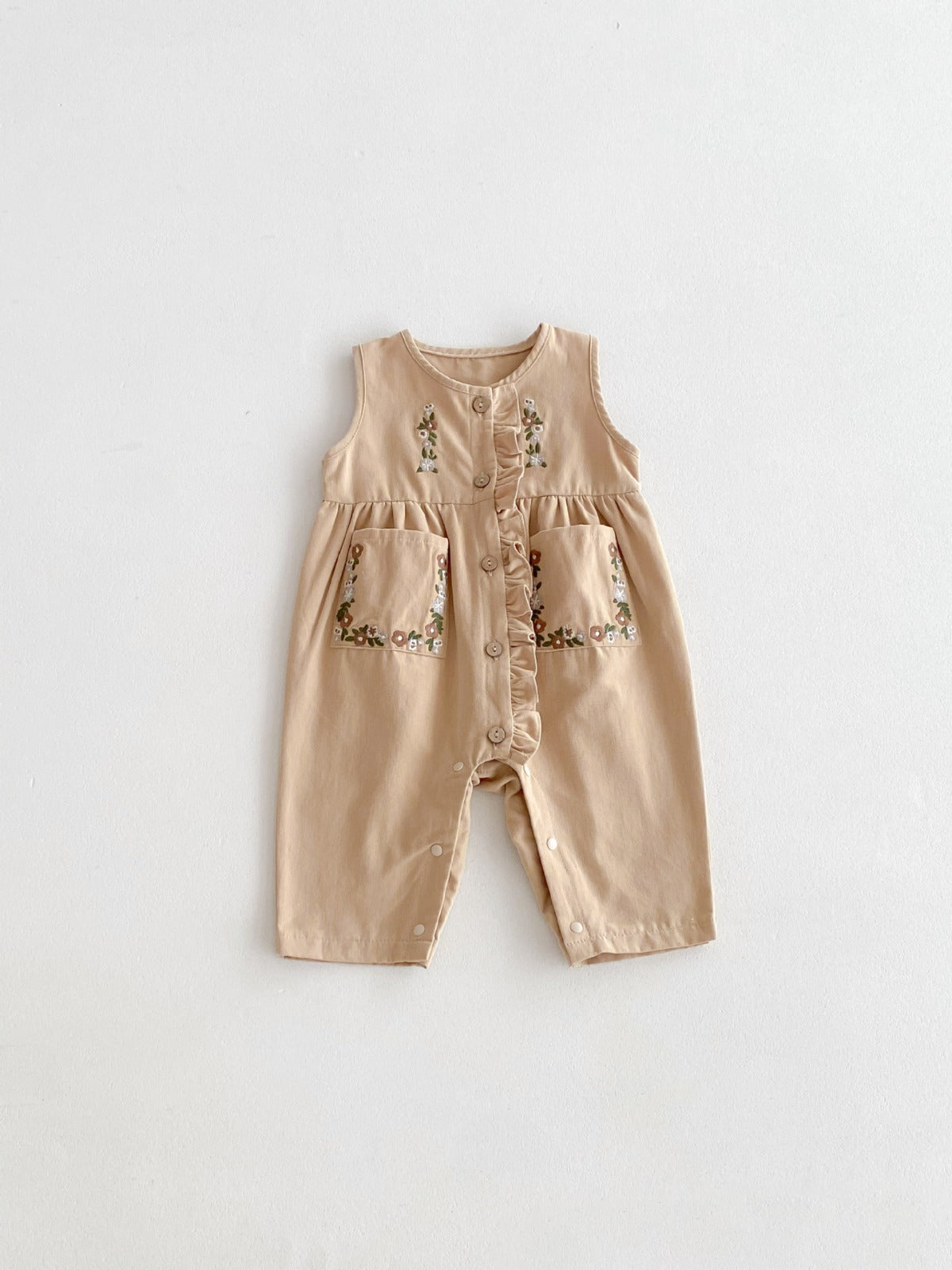 Daisy Charm Embroidered Dungarees