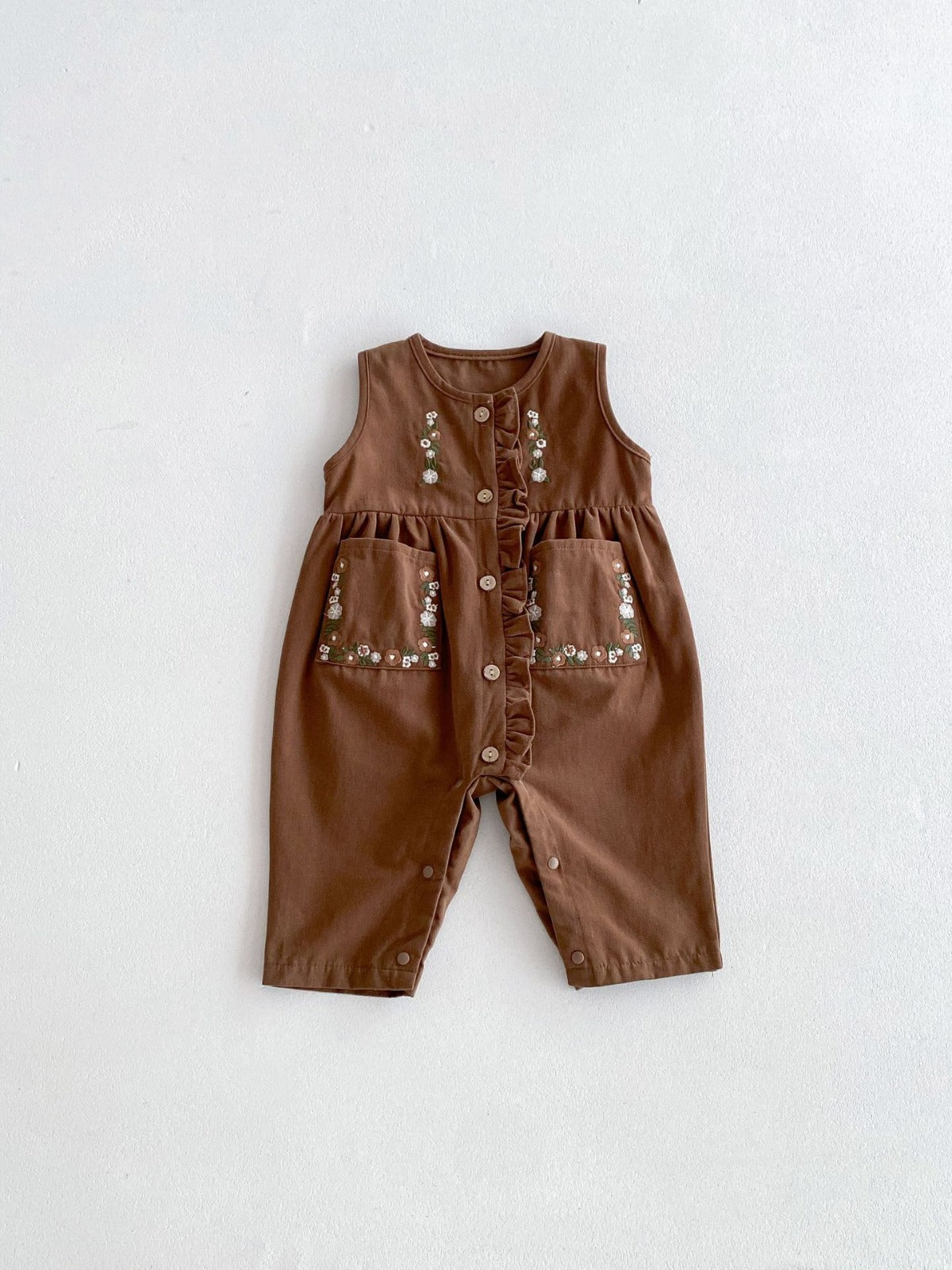 Daisy Charm Embroidered Dungarees