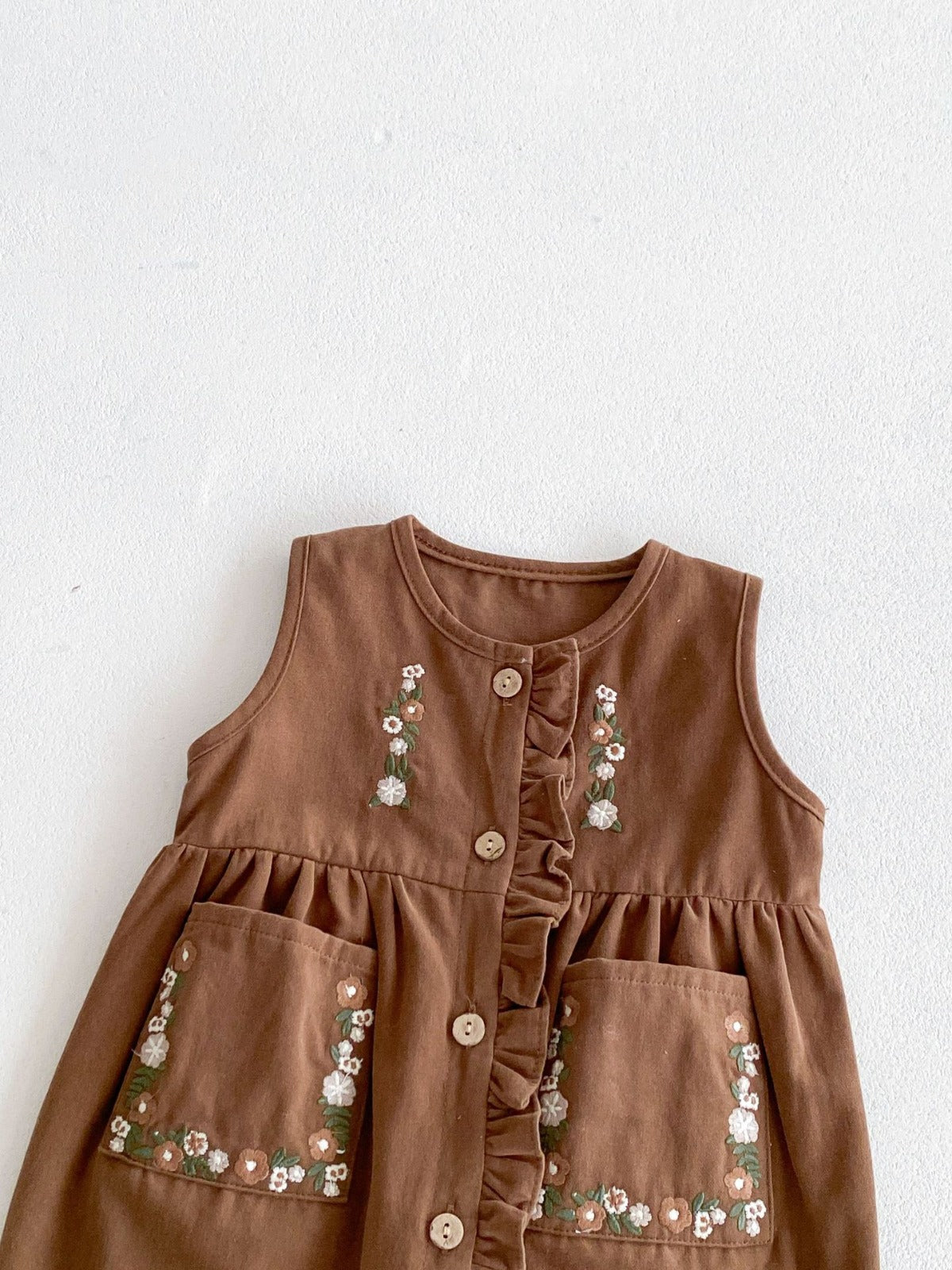 Daisy Charm Embroidered Dungarees