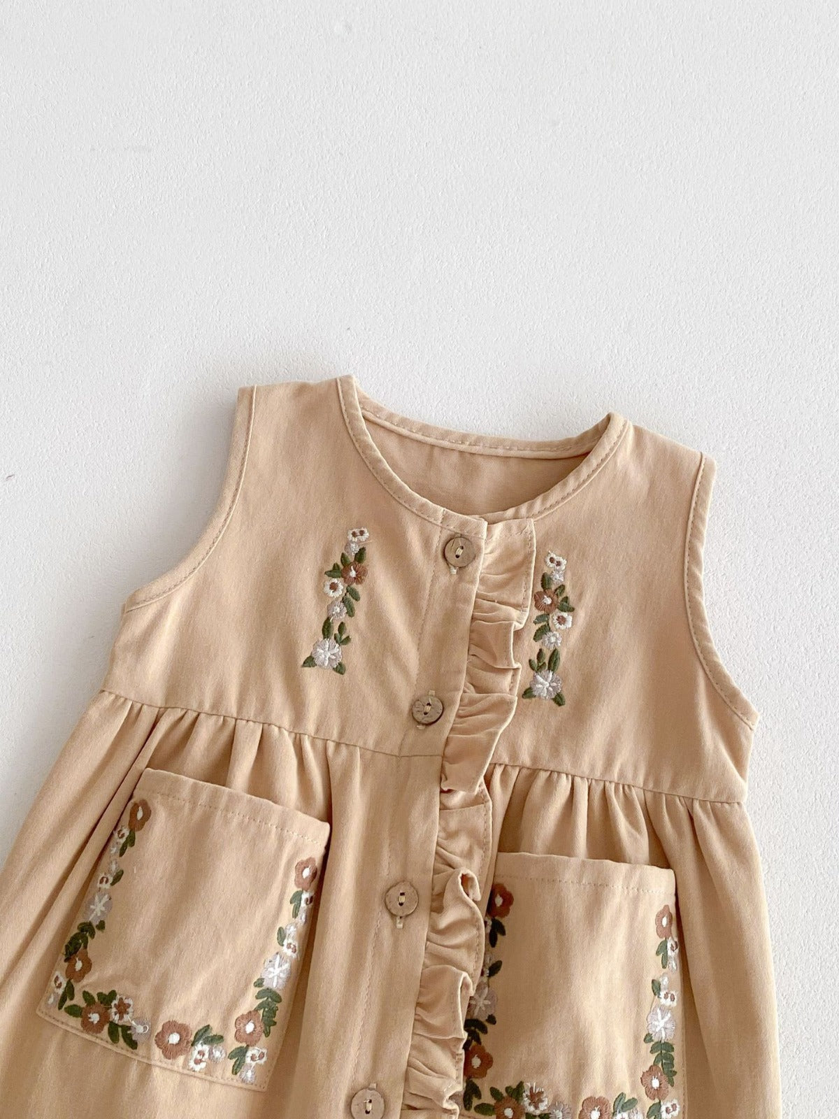 Daisy Charm Embroidered Dungarees