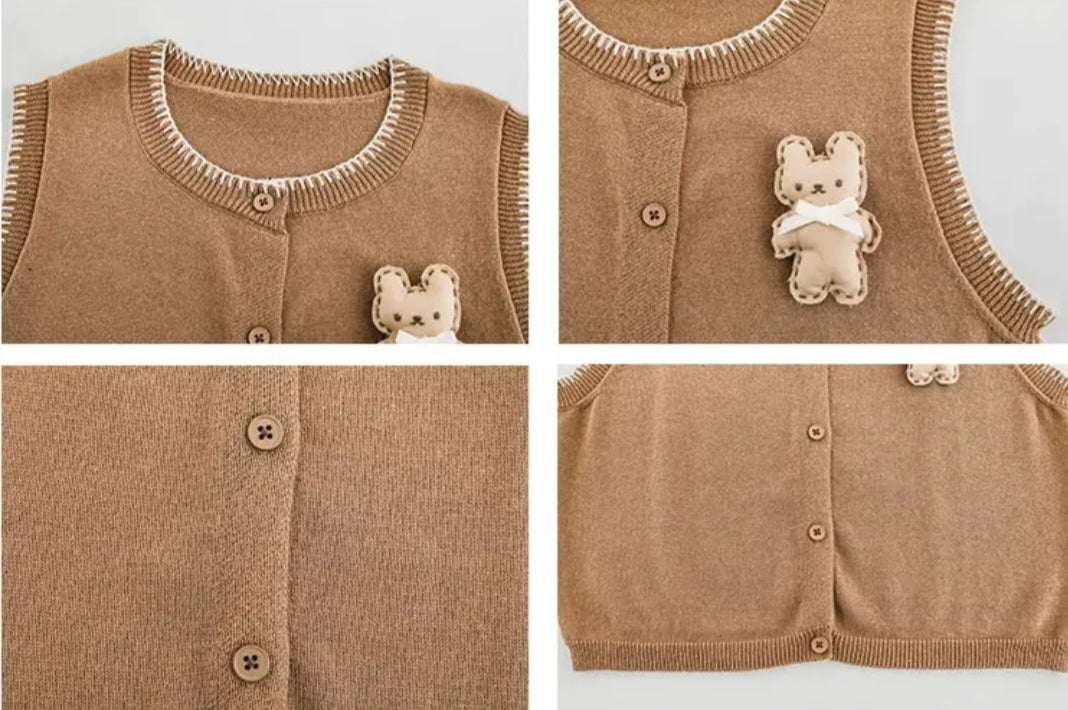 Teddy Cardigan Vest