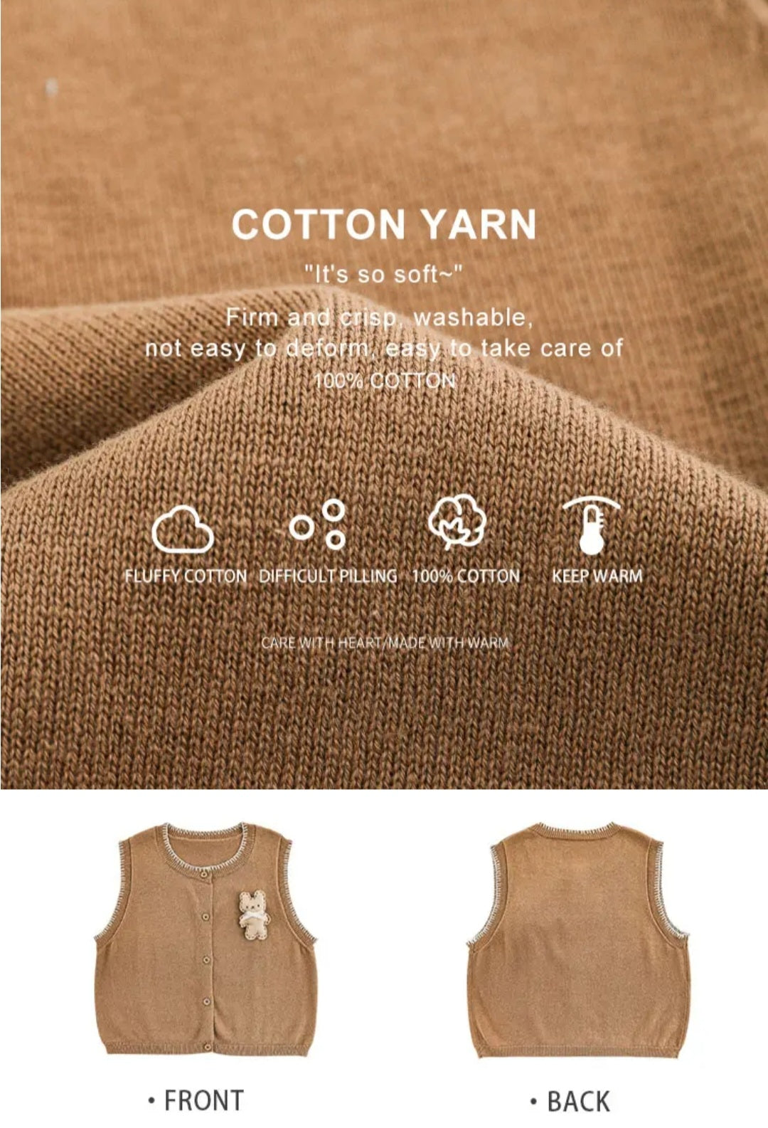 Teddy Cardigan Vest
